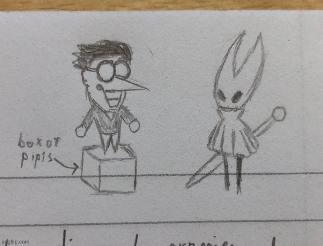 Doodle I made today | image tagged in spamton,hornet,shaw,deltarune,silksong,doodle | made w/ Imgflip meme maker