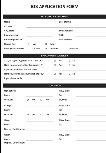 Job Application Blank Meme Template