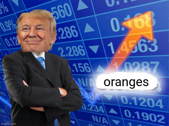 Empty Stonks | oranges | image tagged in empty stonks | made w/ Imgflip meme maker