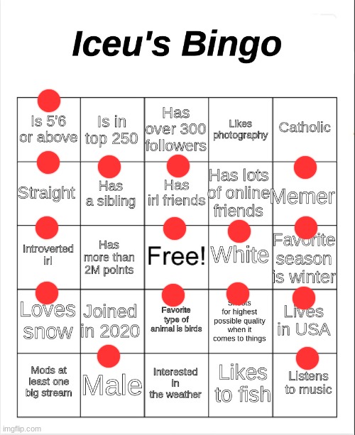 E | image tagged in iceu's bingo | made w/ Imgflip meme maker
