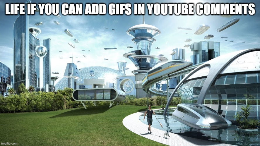 Life if you can add gifs | LIFE IF YOU CAN ADD GIFS IN YOUTUBE COMMENTS | image tagged in life if,memes,funny | made w/ Imgflip meme maker