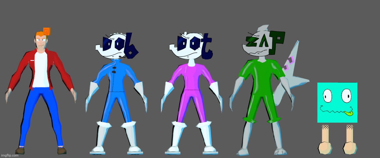 All the low polygon models i made so far for the fangame | made w/ Imgflip meme maker
