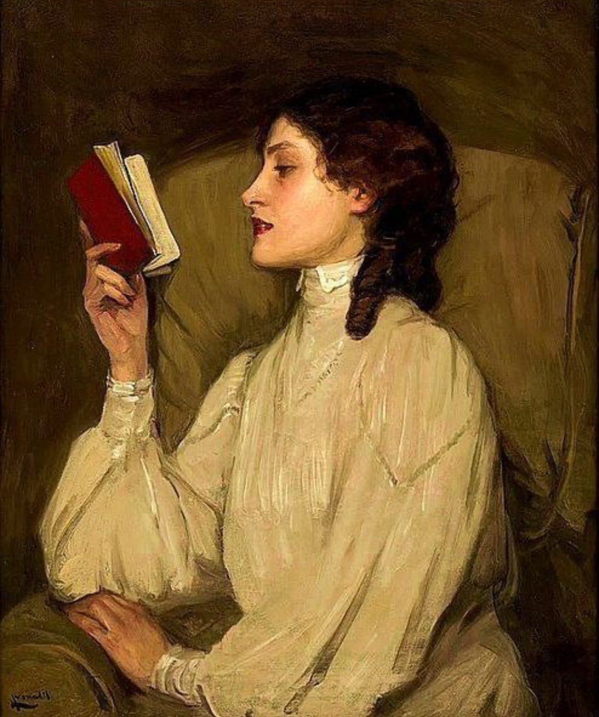 Woman reading Blank Meme Template