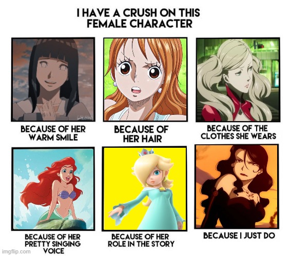 i have a crush on this female character | image tagged in i have a crush on this female character,memes,princess,fantasy,anime,crushes | made w/ Imgflip meme maker