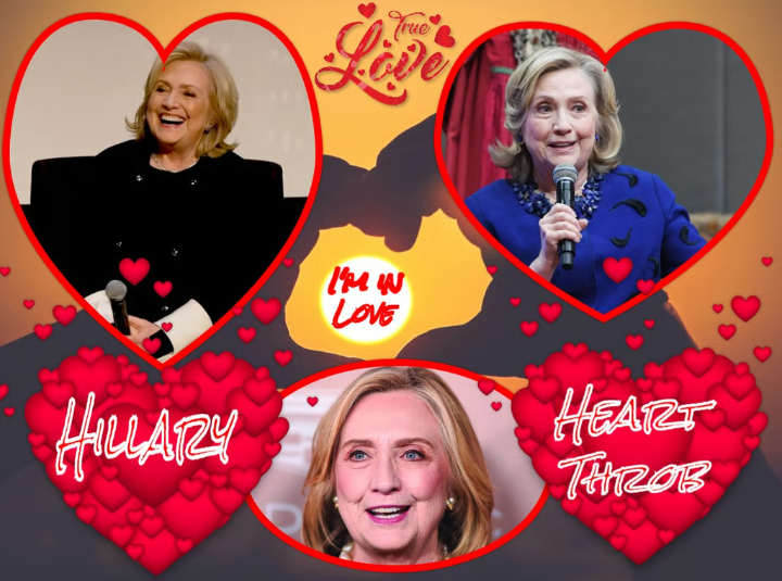Hillary Heart Throb I'm in Love Blank Meme Template
