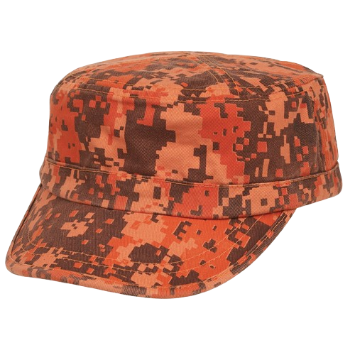 Red Camouflage Military Cap Blank Meme Template