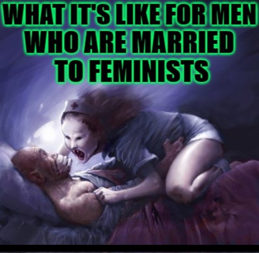 What It's Like For Men | image tagged in triggered feminist,feminazi,bitches,married,nightmare,succubus | made w/ Imgflip meme maker