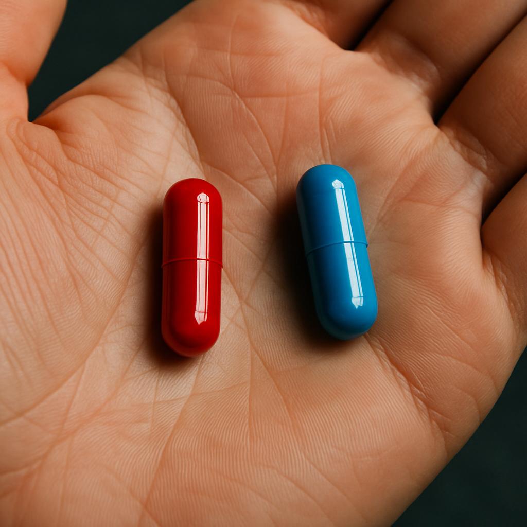 Red pill blue pill Blank Meme Template