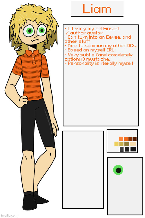 Drew myself! :D | image tagged in liam | made w/ Imgflip meme maker