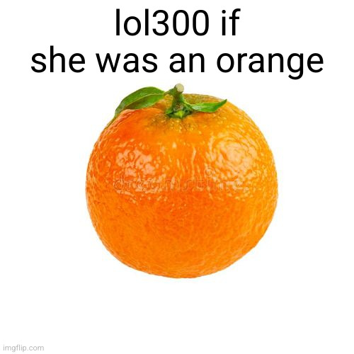 Orange | lol300 if she was an orange | image tagged in orange | made w/ Imgflip meme maker