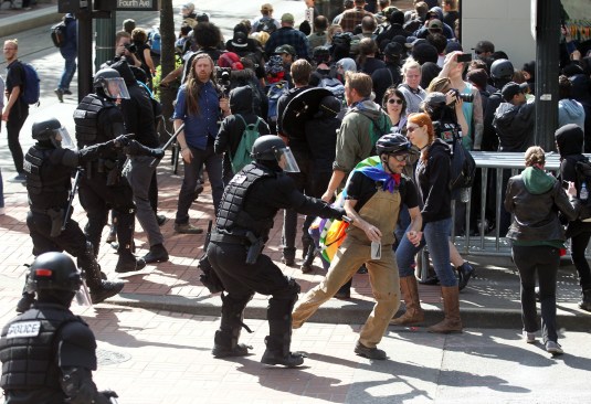 Cops vs Antifa Blank Meme Template