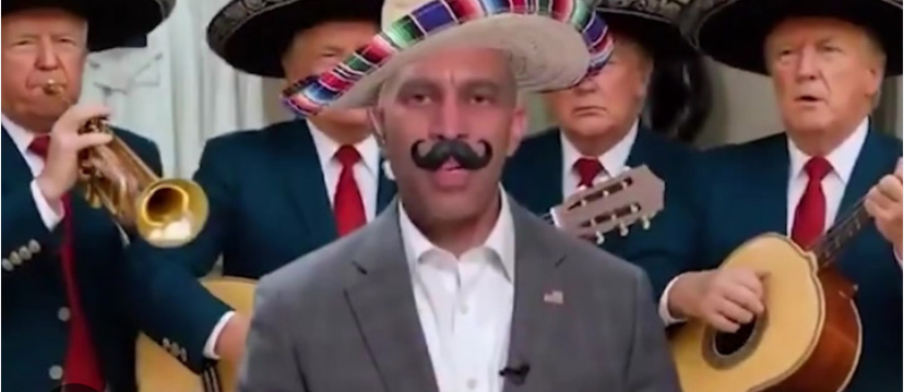 High Quality Hakeem Jeffries in a sombrero Blank Meme Template