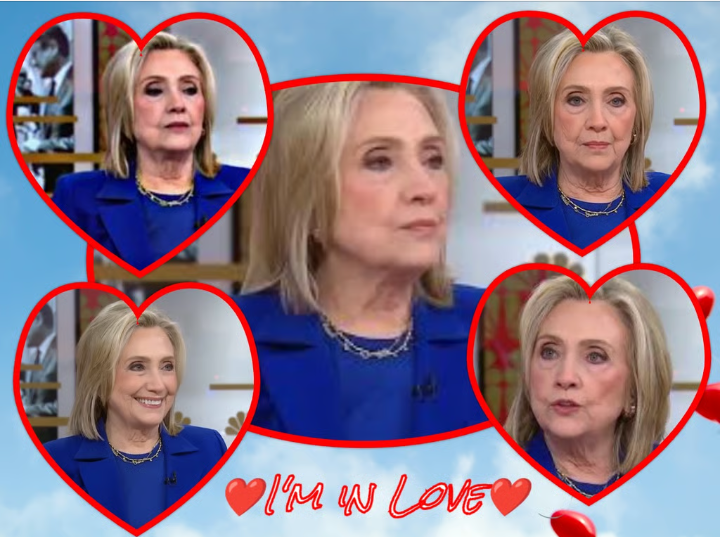 Hillary Heart Throb I'm in Love Blank Meme Template