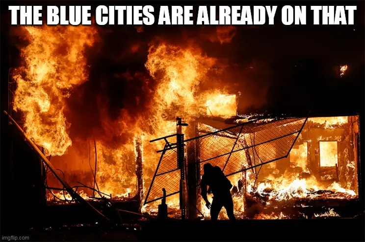 THE BLUE CITIES ARE ALREADY ON THAT | made w/ Imgflip meme maker