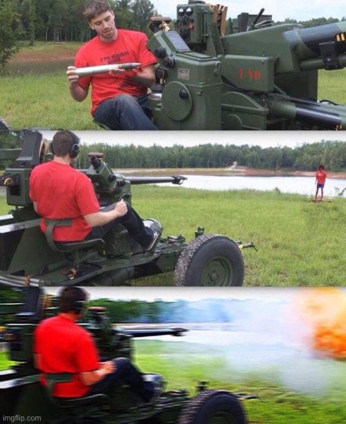 Cannon destruction | image tagged in cannon destruction | made w/ Imgflip meme maker