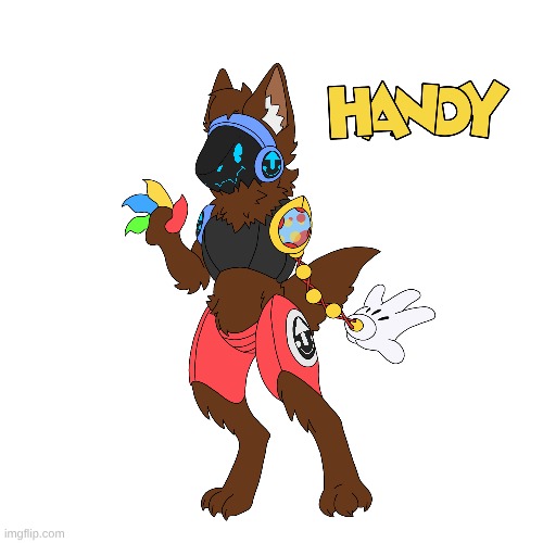 Meet Handy J. Helper, My Protogen! | image tagged in protogen | made w/ Imgflip meme maker