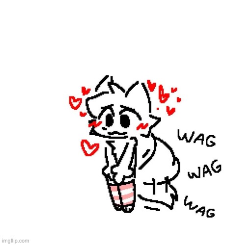 Wagging tail | image tagged in wagging tail | made w/ Imgflip meme maker