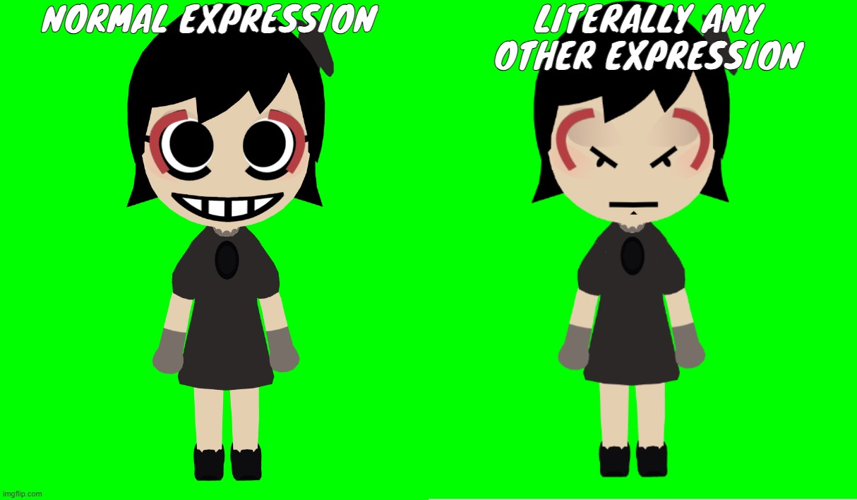the funny thing about creating miis is that theyll look completely normal but then their face changes and they look mangled asf | NORMAL EXPRESSION; LITERALLY ANY OTHER EXPRESSION | made w/ Imgflip meme maker