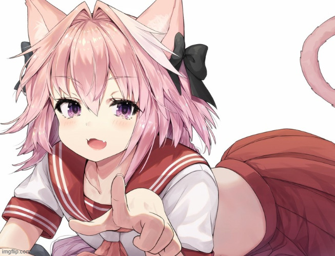when is jeff coming on | image tagged in astolfo pointing | made w/ Imgflip meme maker