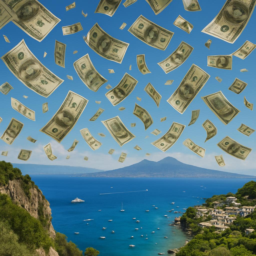 Capri view of Bay of Naples Abundance Blank Meme Template