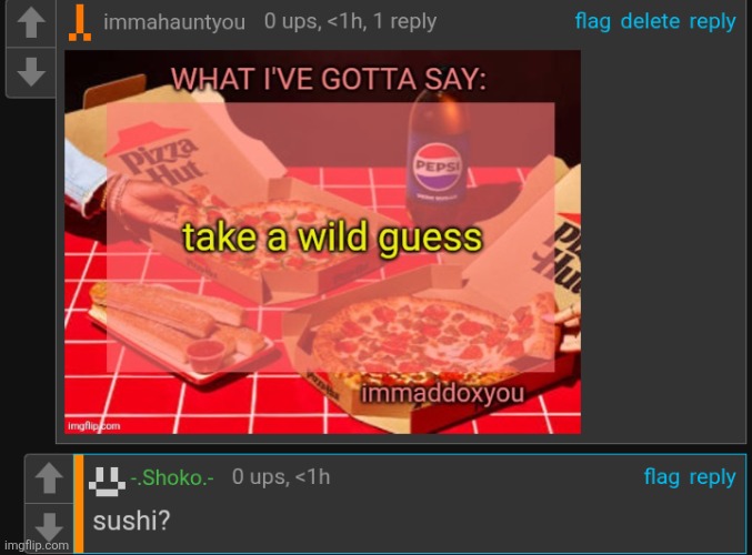 context: "what's your favorite food?" | made w/ Imgflip meme maker