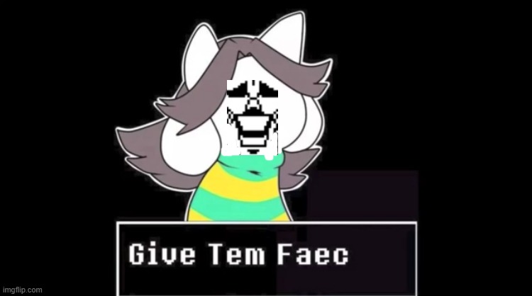 credits to @N0li_and_spamt0n for face | image tagged in give temmie a face | made w/ Imgflip meme maker
