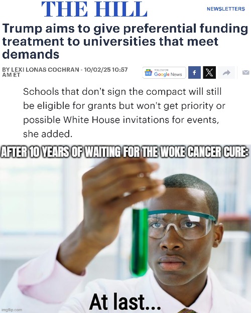 ABOUT FREAKIN TIME! | image tagged in at last,woke,education,american politics,donald trump | made w/ Imgflip meme maker
