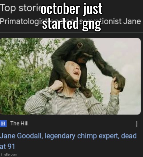 october just started gng | made w/ Imgflip meme maker
