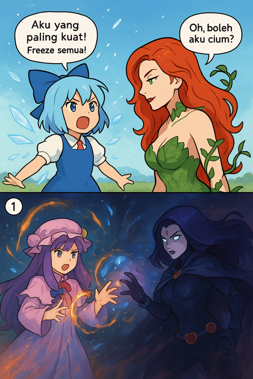 Touhou Project x DC Comics Blank Meme Template