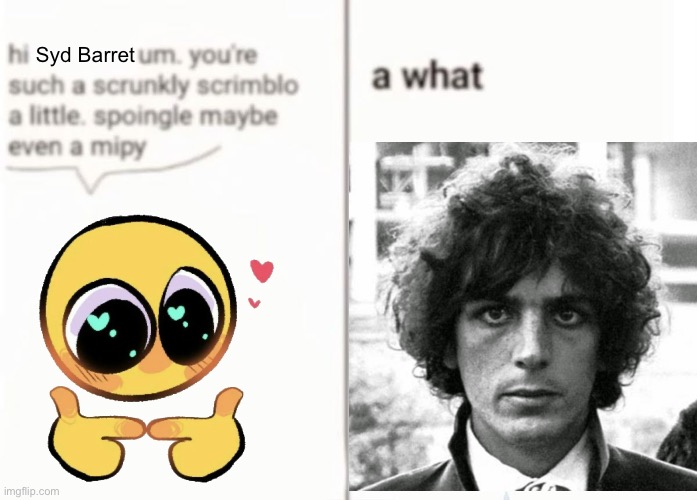 I love him dearly AAAAAAA | Syd Barret | image tagged in hi x um youre such a scrunkly scrimblo | made w/ Imgflip meme maker