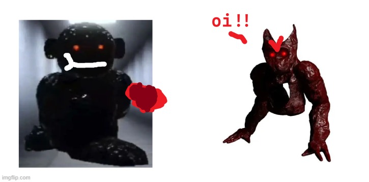 black goo goo eat meatman!? | made w/ Imgflip meme maker