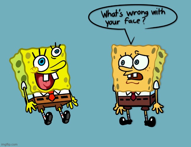 new spongebob meets old spongebob | made w/ Imgflip meme maker