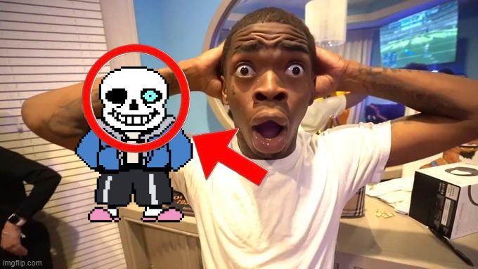 Did you know sans is a skeleton | image tagged in sans | made w/ Imgflip meme maker