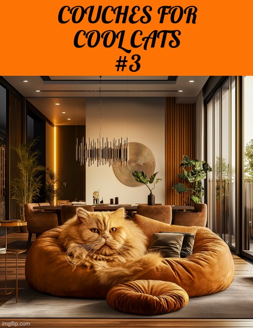 Another awesome cat couch that’s actually available for purchase… | COUCHES FOR
COOL CATS
#3 | image tagged in cats,couch,cool,real,surreal | made w/ Imgflip meme maker