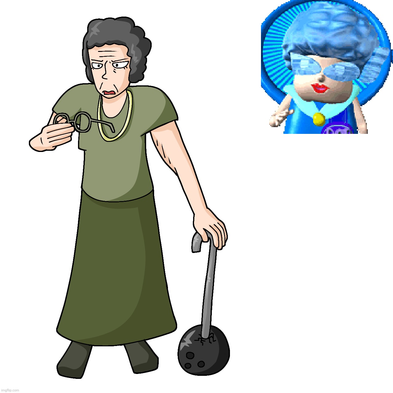 The redesign!!! (Of course I had to add the saggy grandma arm feature it's required) | made w/ Imgflip meme maker