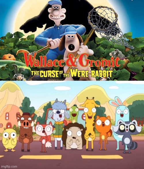 Kiff and Friends loves WAG: TCOTWR | image tagged in wallace and gromit,kiff,disney,memes,cool memes | made w/ Imgflip meme maker