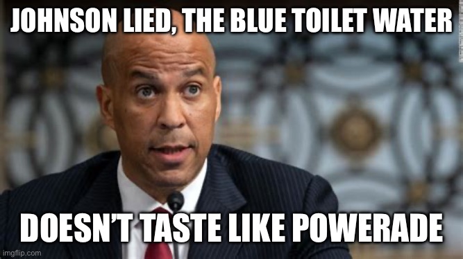 Powerade | JOHNSON LIED, THE BLUE TOILET WATER; DOESN’T TASTE LIKE POWERADE | image tagged in senate,republicans,democrat | made w/ Imgflip meme maker