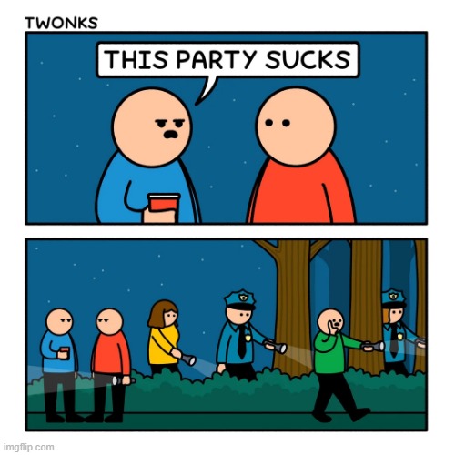 image tagged in party,sucks,search,search party,wait what | made w/ Imgflip meme maker