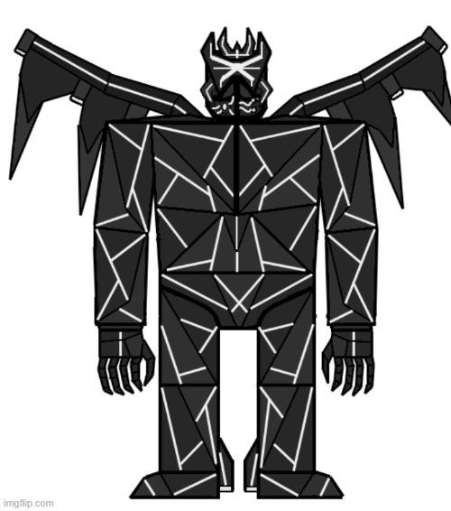 Heres Sergeant Zicar, the one who killed Salas mother, hes currently dead cuz Sala killed him (yes those are robo wings) | made w/ Imgflip meme maker