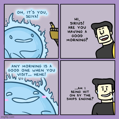 image tagged in stars,energy,ship,engine,good morning,blush | made w/ Imgflip meme maker