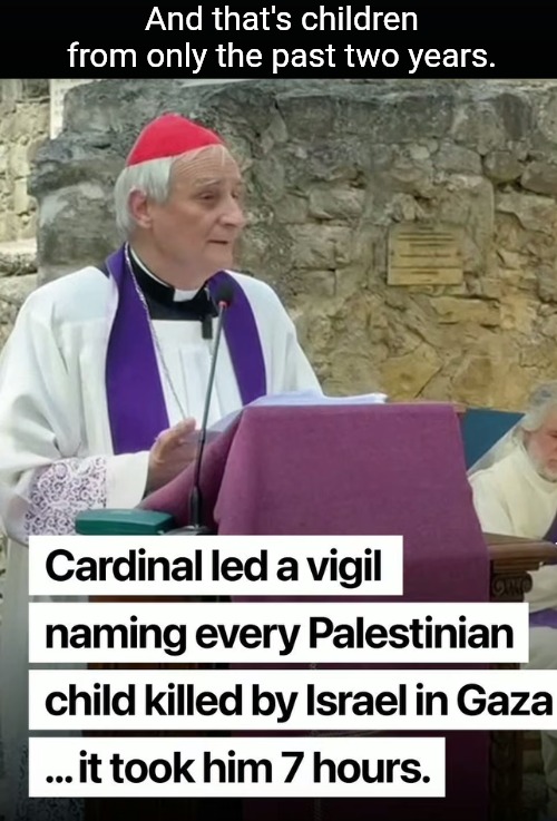 Greater impact than a speech from Kirk | And that's children from only the past two years. | image tagged in seven hours for only two years,genocide,genocide in gaza | made w/ Imgflip meme maker