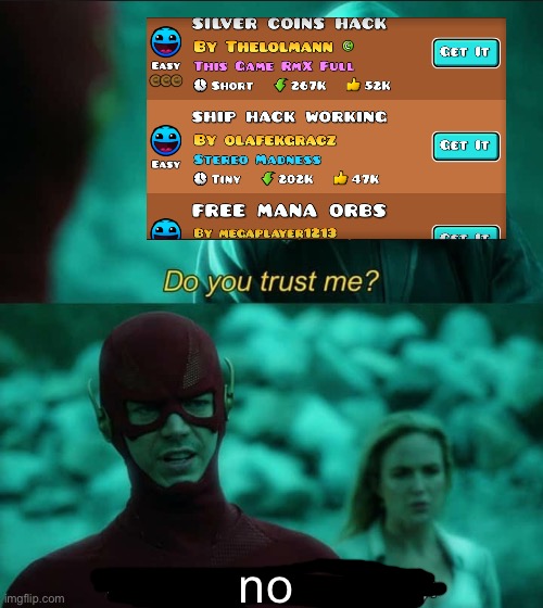 >:( | no | image tagged in do you trust me flash | made w/ Imgflip meme maker