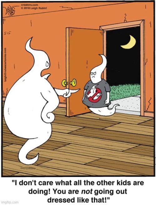 Rubes | image tagged in comics,rubes,ghosts,ghostbusters,you cant wear that | made w/ Imgflip meme maker