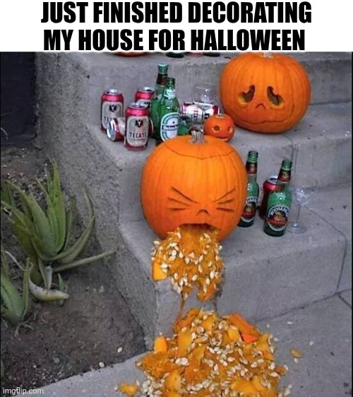 Just Finished Decorating My House For Halloween | JUST FINISHED DECORATING MY HOUSE FOR HALLOWEEN | image tagged in chrisjoines1 | made w/ Imgflip meme maker