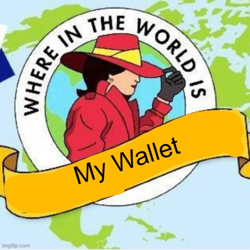 Carmen sandiego | My Wallet | image tagged in carmen sandiego | made w/ Imgflip meme maker