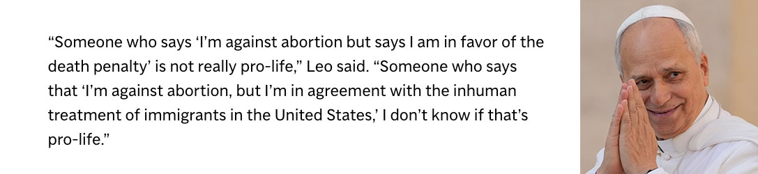 Pope Leo on abortion Blank Meme Template