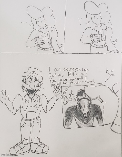 2019M- I MEAN MARIO! Comic (Ft. Lian) | image tagged in horrorbrew,sonic exe,mario mix,exe,comic,drawing | made w/ Imgflip meme maker
