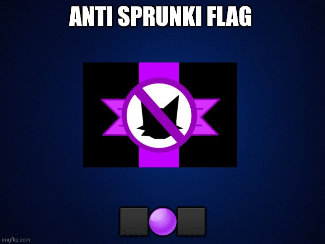 yellow background image | ANTI SPRUNKI FLAG; ⬛🟣⬛ | image tagged in yellow background image | made w/ Imgflip meme maker