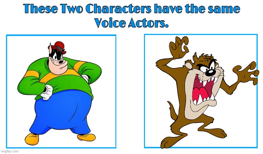 Jim Cummings 2 | image tagged in same voice actor,jim cummings,mickey mouse,looney tunes,disney,warner bros | made w/ Imgflip meme maker