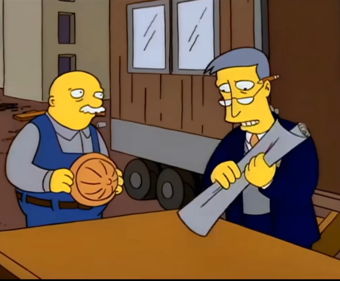 Simpsons missing cinder blocks Blank Meme Template